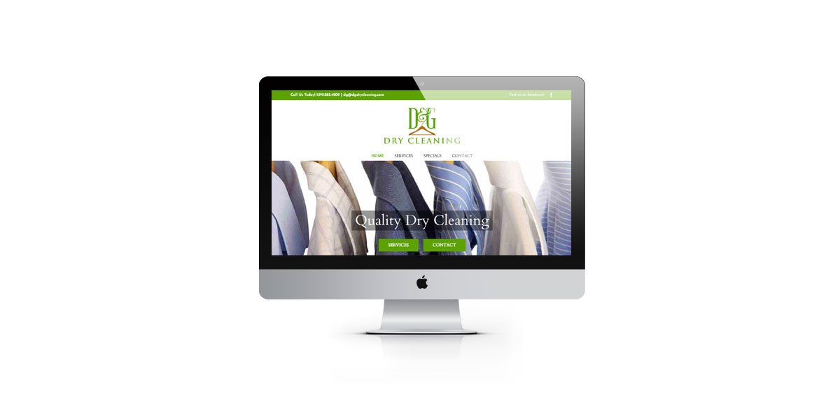 holly springs dry cleaning website design