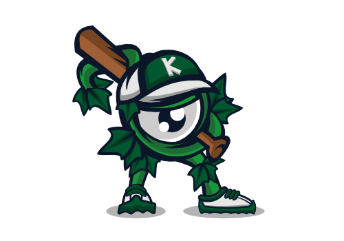 baseball monster character design illustration