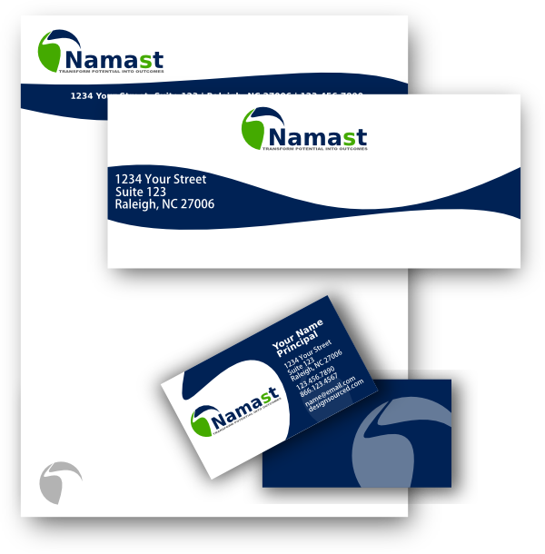 marketing company stationery design including business cards letter head envelopes