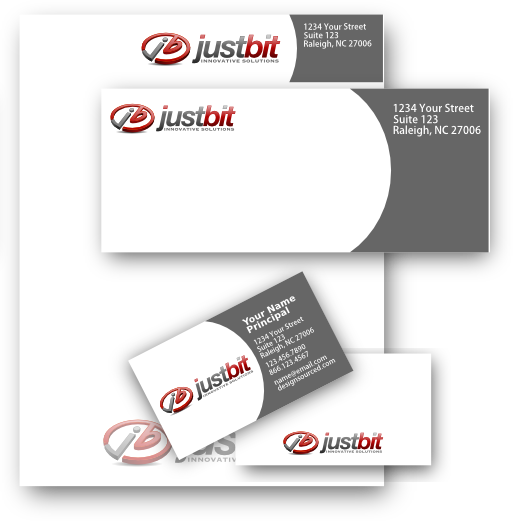 technology company stationery design including business cards letter head envelopes